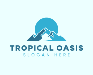 Paradise - Snow Mountain Landform logo design
