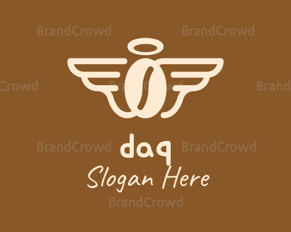 Angel Wings Coffee Bean Logo