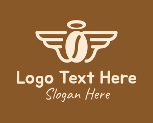 Arabica - Angel Wings Coffee Bean logo design