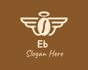 Organic - Angel Wings Coffee Bean logo design