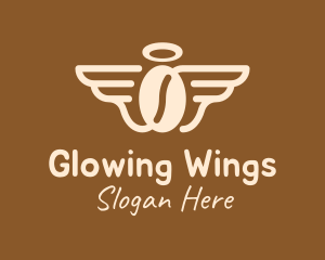 Angel Wings Coffee Bean logo design