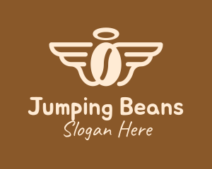 Angel Wings Coffee Bean logo design