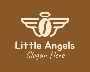 Angel Wings Coffee Bean logo design