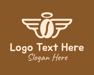 Robusta - Angel Wings Coffee Bean logo design