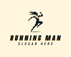 Fast Lightning Man logo design