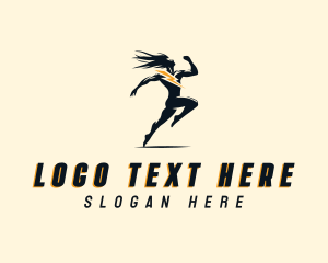 Man - Fast Lightning Man logo design