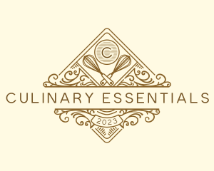 Culinary Whisk Baker  logo design