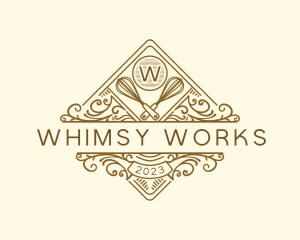 Culinary Whisk Baker  logo design