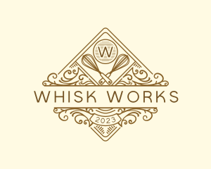 Culinary Whisk Baker  logo design