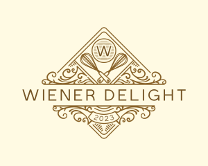 Culinary Whisk Baker  logo design