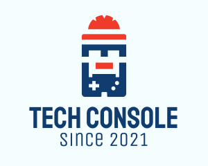 Console - Hardhat Gameboy Console logo design