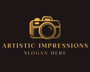 Gold Camera Photography logo design