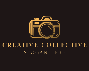 Gold Camera Photography logo design