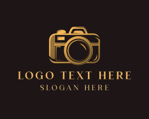 Entertainment - Gold Camera Photography logo design