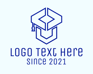 Coding - Code Graduation Cap logo design