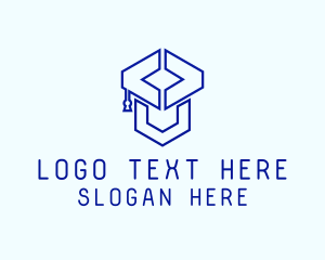 Learning - Code Graduation Cap logo design