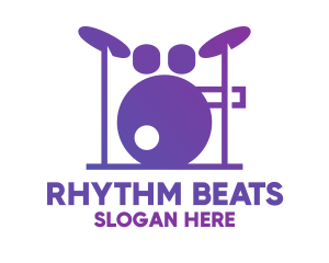 Percussionist - Music Band Drums logo design
