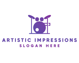 Music Band Drums logo design