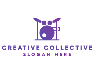 Music Band Drums logo design