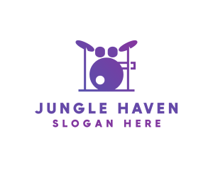 Music Band Drums logo design