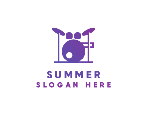 Music Band Drums logo design