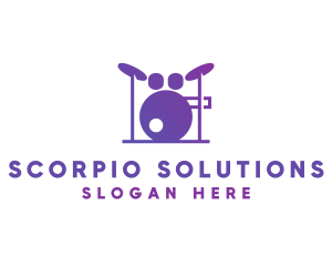 Music Band Drums logo design