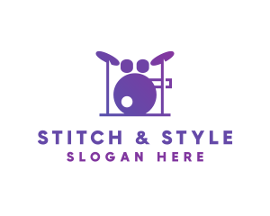 Music Band Drums logo design