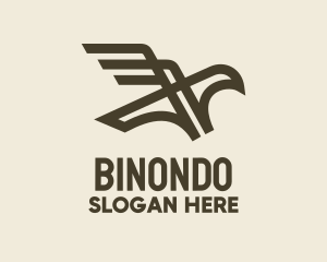 Brown Minimalist Bird Logo
