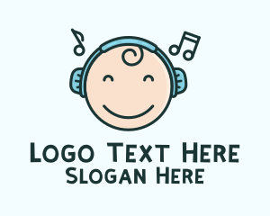 Headset - Baby Toddler Music Headphones logo design