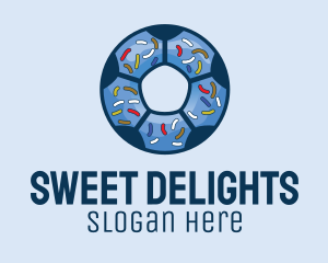 Sprinkles Donut Dessert  logo design