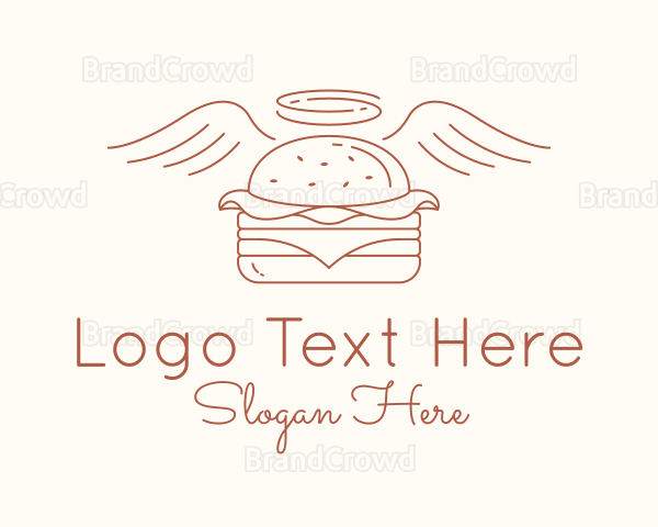 Burger Angel Wings Logo
