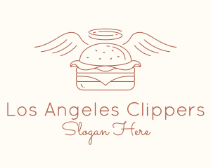 Burger Angel Wings logo design
