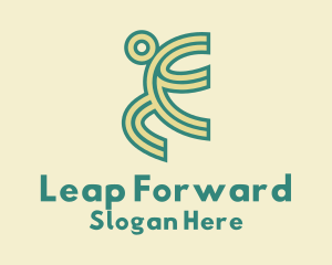 Leap - Human Body Athlete logo design