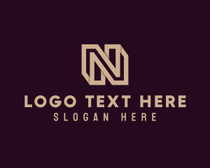 Lettering - Firm Business Letter N logo design