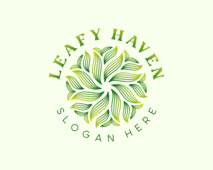 Herbal Wellness Leaves logo design