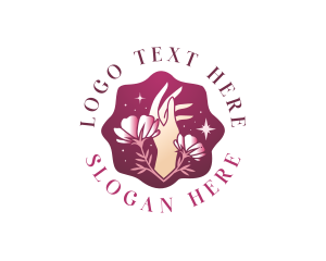 Floral Hand Beauty Logo