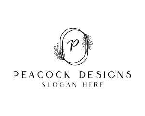 Peacock Feather Beauty logo design