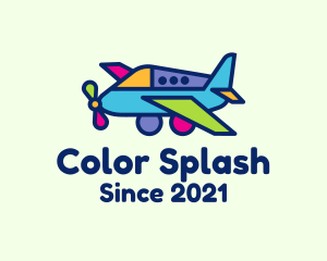 Colorful Toy Airplane logo design