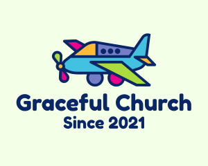 Toy Store - Colorful Toy Airplane logo design