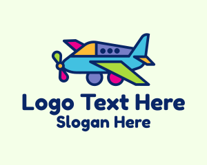 Colorful Toy Airplane Logo