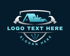 Handyman - Hammer Roof Construction logo design