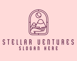 Cosmic Mountain Astrology logo design