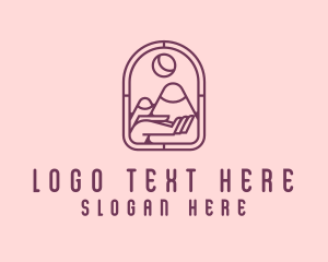 Fortune Teller - Cosmic Mountain Astrology logo design