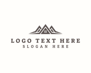 Residential - Generic House Roofing logo design