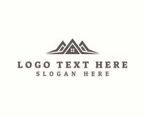 Maintenance - Generic House Roofing logo design