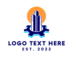 Tower - Construction Building Gear logo design