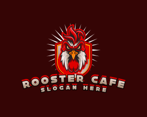 Rooster Gaming Shield logo design