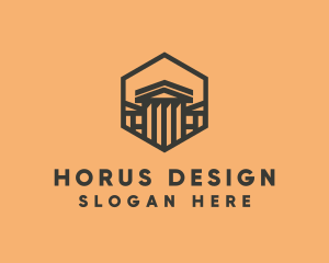 Greek House Column logo design