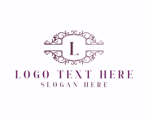 Hotel - Luxurious Ornament Vines logo design