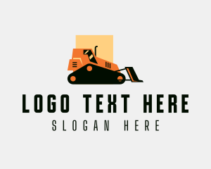 Bulldozer Construction Machinery Logo